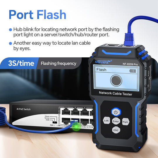 NOYAFA NF-8209 Tester per cavi di rete avanzato con tracciante di tono