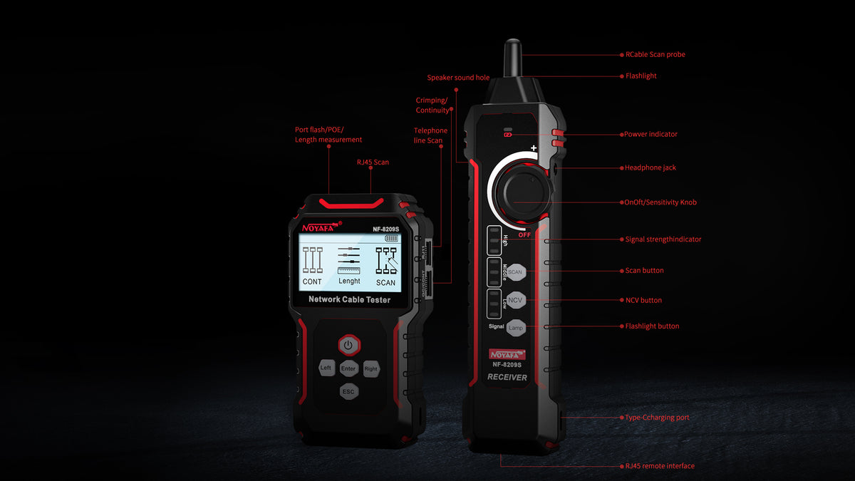 NOYAFA NF-8209S Network Cable Tester – NOYAFA (HK) TECHNOLOGY CO., LIMITED