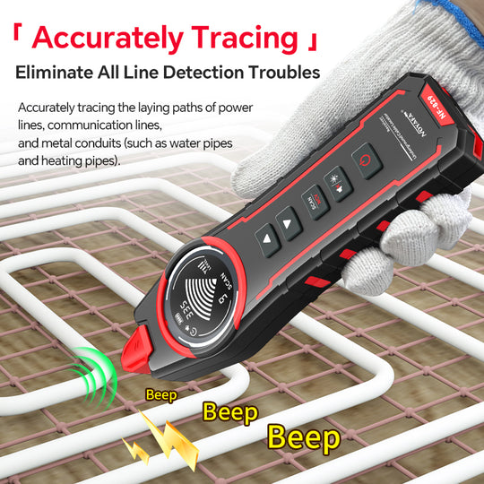 NOYAFA NF-829 — Detector de cables y cables subterráneos (2 m, NCV, buscador de puntos de interrupción)