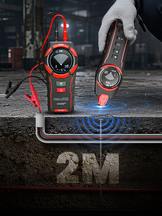 [2026 New] NOYAFA NF-829 Pro Underground Wire & Cable & Pipe Detector with Magnetic Back – 2m (6.56ft) Depth Cable Tracer with 12-600V Live Detection, Breakpoint Finder, NCV, & HD Display for Electrical Repair, Renovation, Infrastructure