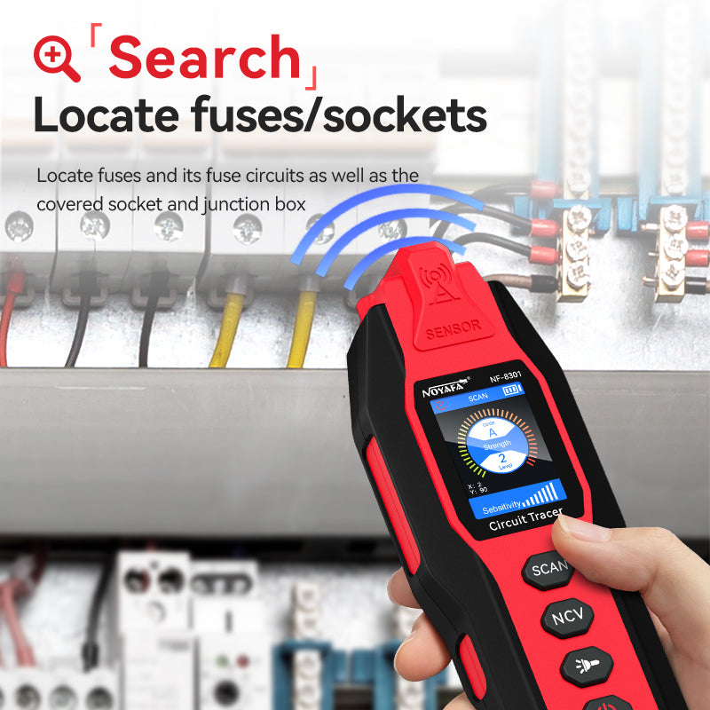 [2026 New] NOYAFA NF-8301 Professional Underground & Wall Circuit Tracer with Digital Multimeter, Dual-Antenna Cable Locator & Fault Finder for Construction, Maintenance & Repair of Power Cables, Communication Cables, Electric Heating Lines, Pipes