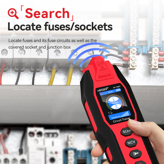 [2026 New] NOYAFA NF-8301 Professional Underground & Wall Circuit Tracer with Digital Multimeter, Dual-Antenna Cable Locator & Fault Finder for Construction, Maintenance & Repair of Power Cables, Communication Cables, Electric Heating Lines, Pipes