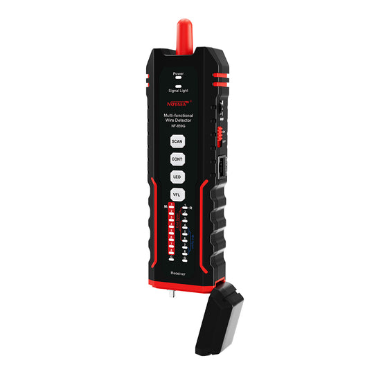 NOYAFA NF-859GS Network Cable Tester with red Light Pen 10mw Visual Fault Locator,for POE RJ45 RJ11 CAT5 CAT6 Cable Toner Continuity Test/Length Measure Fault Distance/Wire Tracer Ethernet LAN