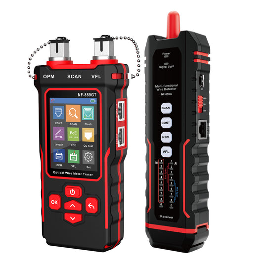 NF-859GT Red multifuncional y probador de cable óptico: medición de precisión, medidor de potencia óptica avanzada, iluminación LED