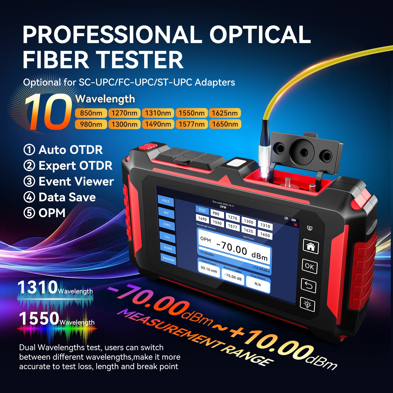 Noyafa 2026 New All-in-One Fiber & Network Tester 150km OTDR - NF