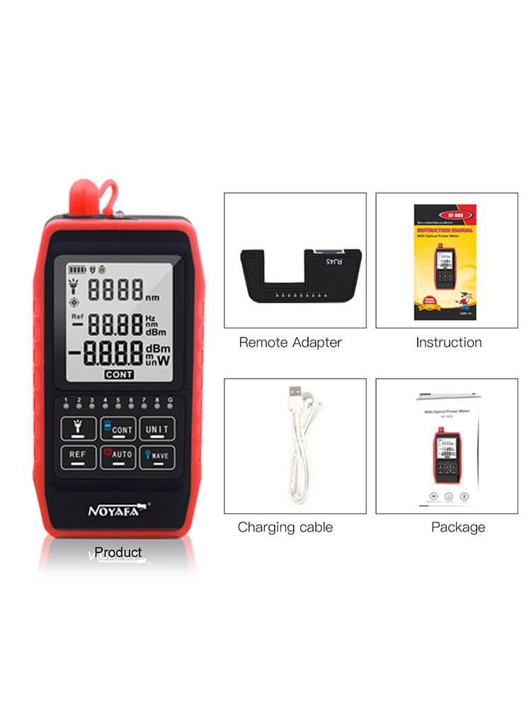 Misuratore di alimentazione ottico della serie NOYAFA NF-908 con localizzatore di guasti visivi e tester per cavi di rete
