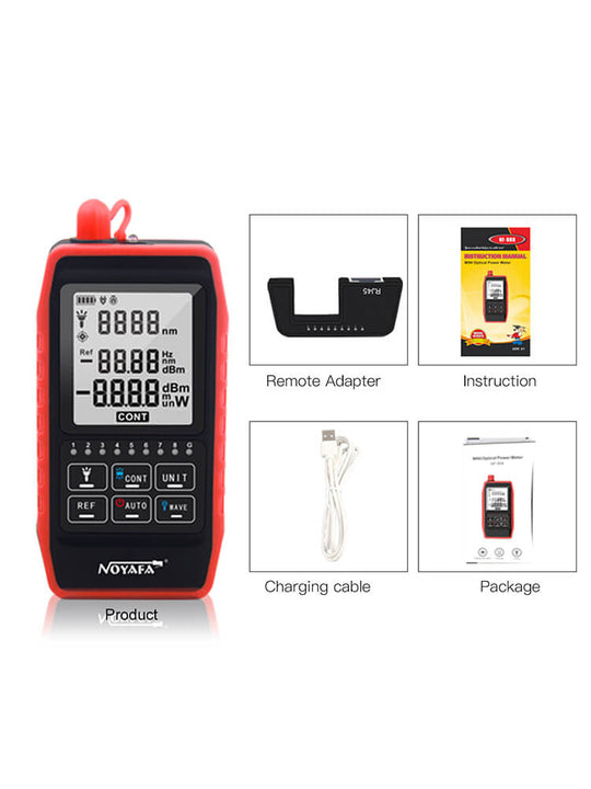 Misuratore di alimentazione ottico della serie NOYAFA NF-908 con localizzatore di guasti visivi e tester per cavi di rete