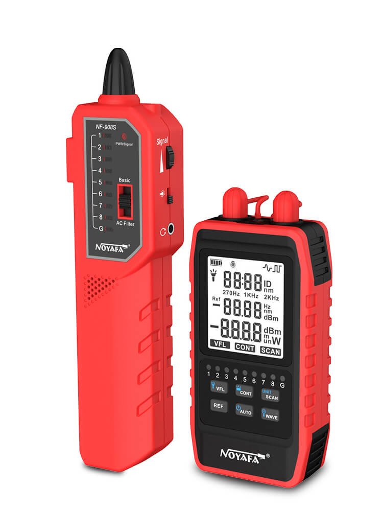 Misuratore di alimentazione ottico della serie NOYAFA NF-908 con localizzatore di guasti visivi e tester per cavi di rete