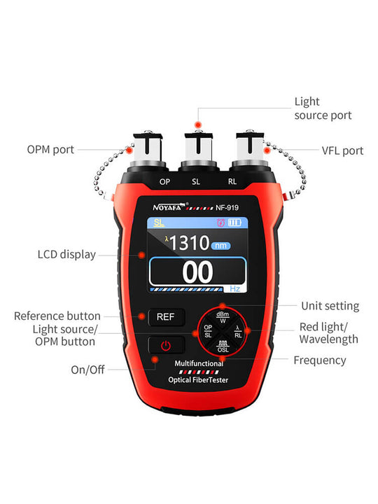 NOYAFA NF-919 Portable Optical Power Meter and Visual Fault Locator