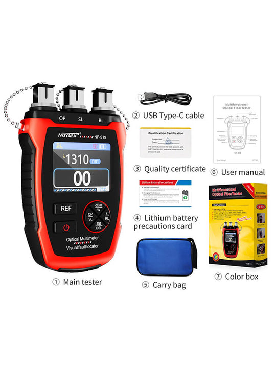 Noyafa NF-919 Tragbarer optischer Leistungsmesser und visueller Fehler Locator