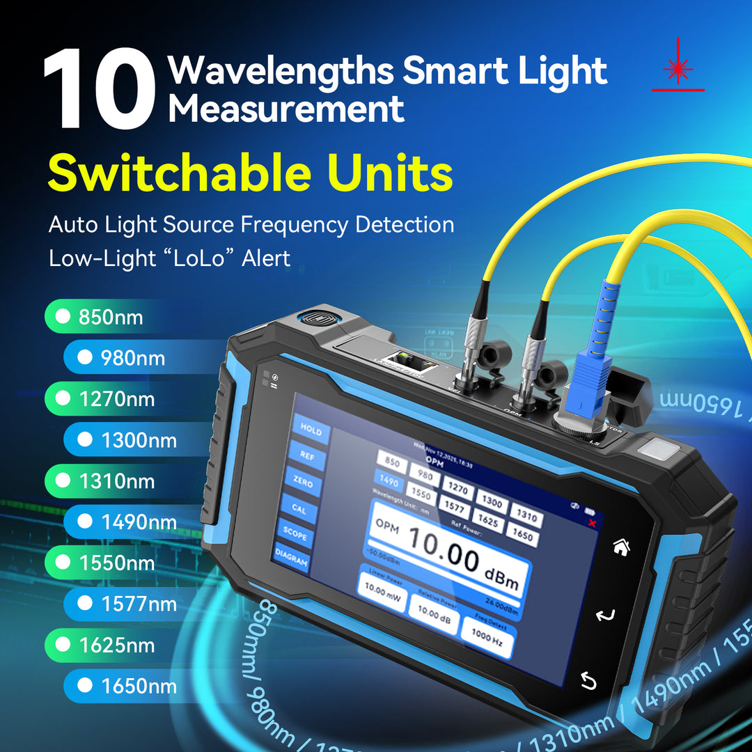 NOYAFA NF-982 Multi-Function OTDR Network Tester — OTDR · VFL · Power Meter · Length Test