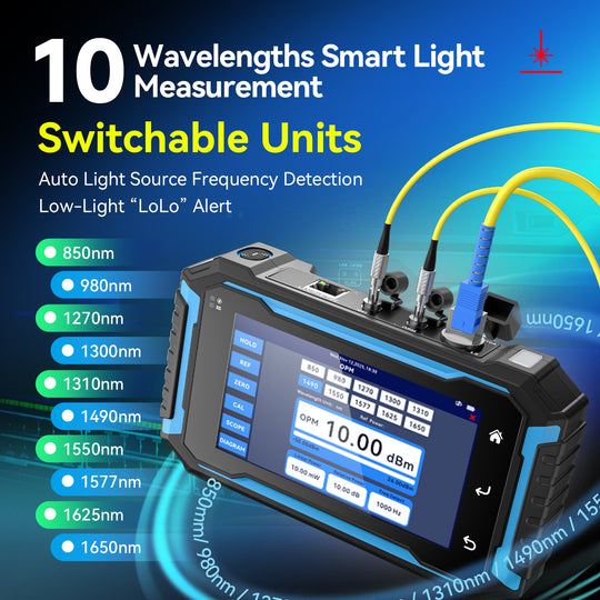 NOYAFA NF-982 Multi-Function OTDR Network Tester — OTDR · VFL · Power Meter · Length Test