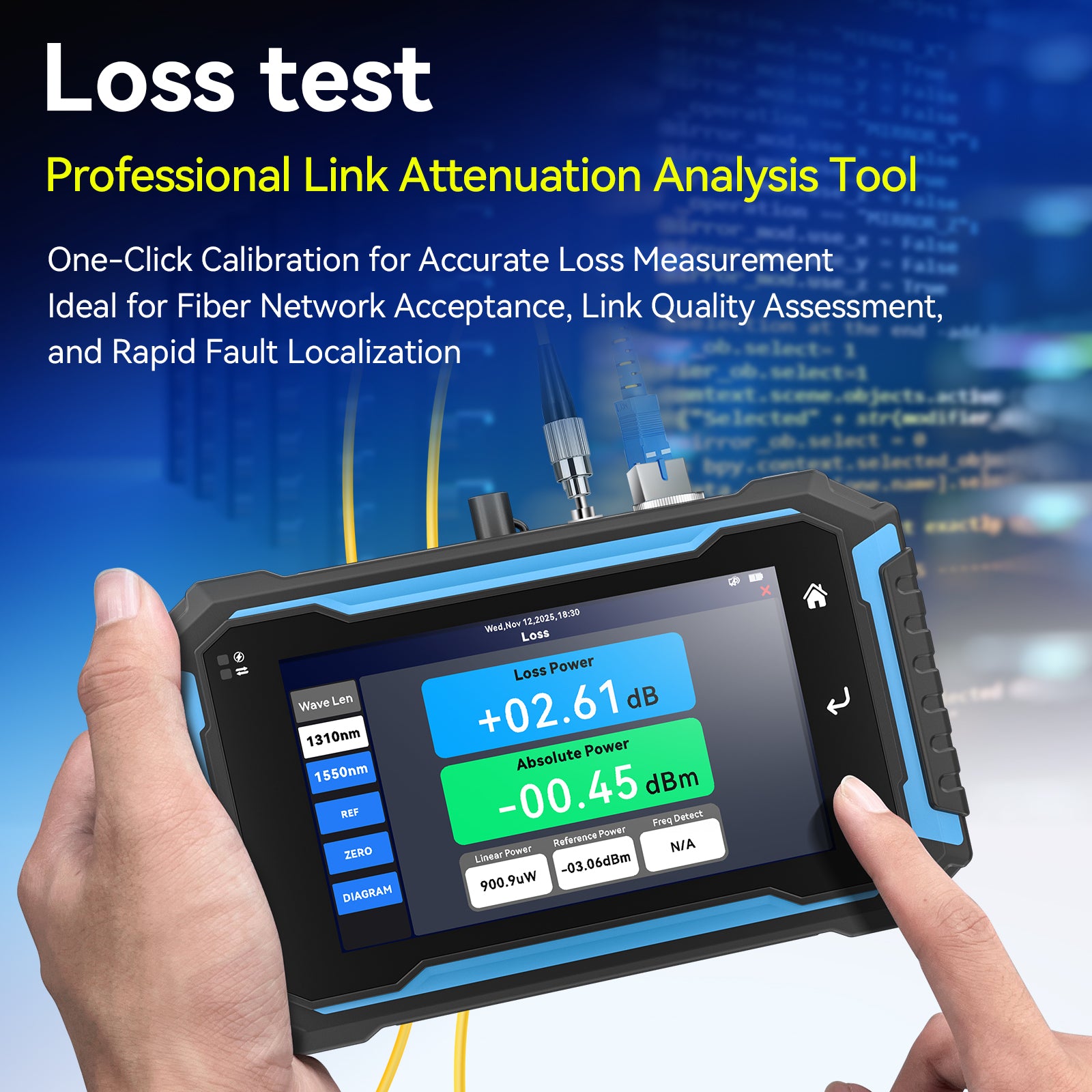 Official] NOYAFA NF-982 OTDR Network Tester — Multi-Function Fiber