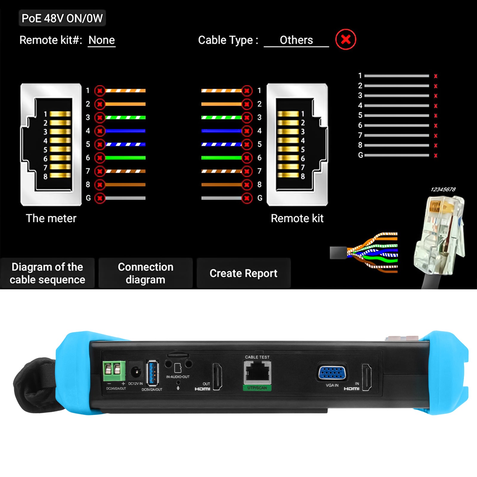 Factory Price NOYAFA NF-716ADHS All-in-one CCTV tester