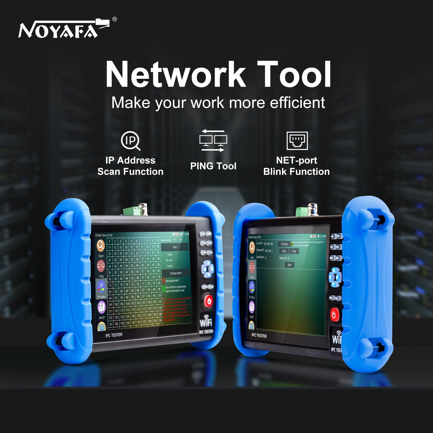 NOYAFA NF-IPC722ATCHS IPC Tester for 720P, 1080P, 4K HD Security