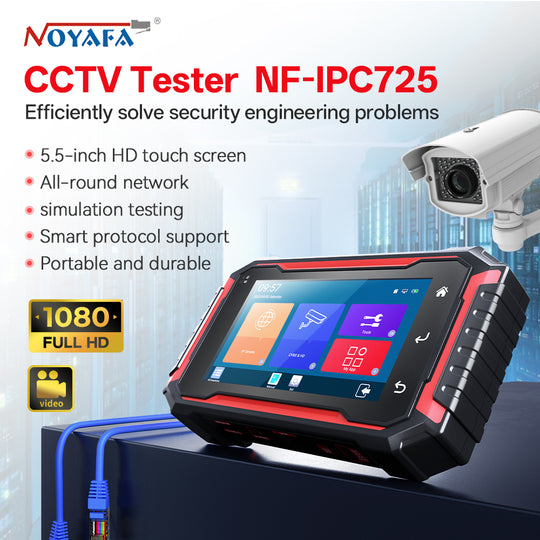 NF-IPC725 올인원 CCTV 및 IP 카메라 테스터 - 보안 설치자를 위한 12-in-1 네트워크 진단 도구