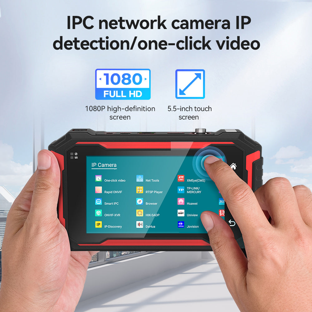 NF-IPC725 올인원 CCTV 및 IP 카메라 테스터 - 보안 설치자를 위한 12-in-1 네트워크 진단 도구