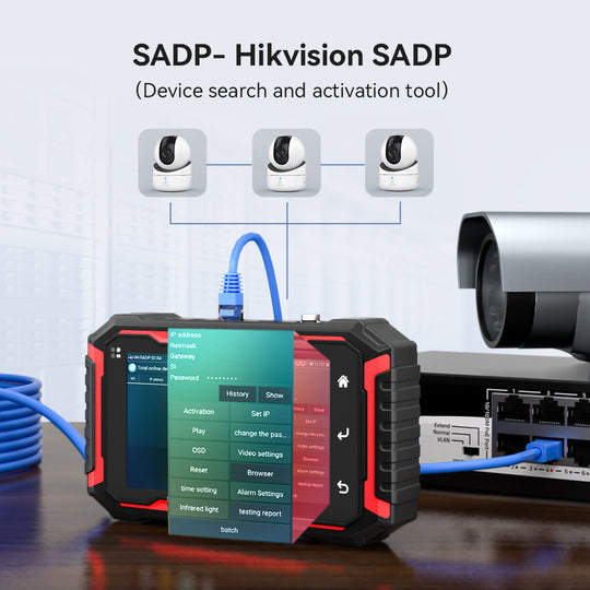 NF-IPC725 올인원 CCTV 및 IP 카메라 테스터 - 보안 설치자를 위한 12-in-1 네트워크 진단 도구