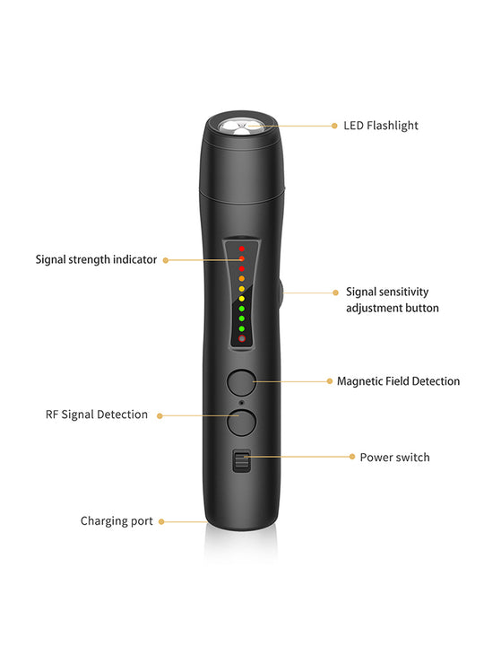 Noyafa JMS-110 3-in-1 Anti-Spy Infrarot-Detektor für GPS-Tracer, Bug & Camera