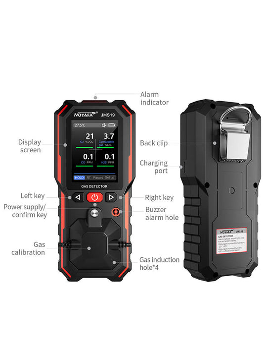 NOYAFA JMS19 Portable Handheld Gas Detector With Leak Detection and Alarm