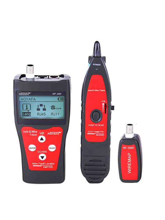 Noyafa NF-300 LCD Cable Tester Support Coax, RJ45, RJ11, USB-A, and Metal Cables