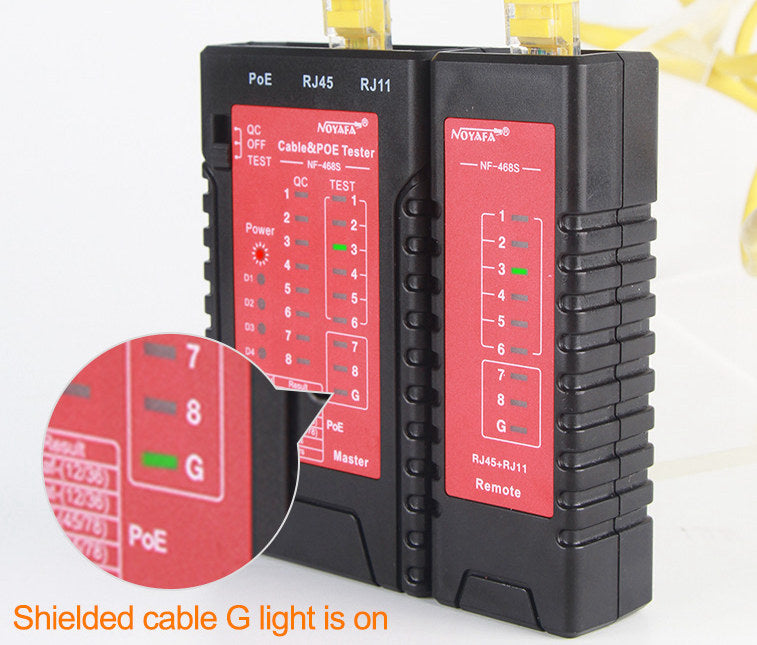 Bộ test dây mạng NOYAFA NF- 468 (test dây RJ45 RJ11 kèm pin 9V, Hàng