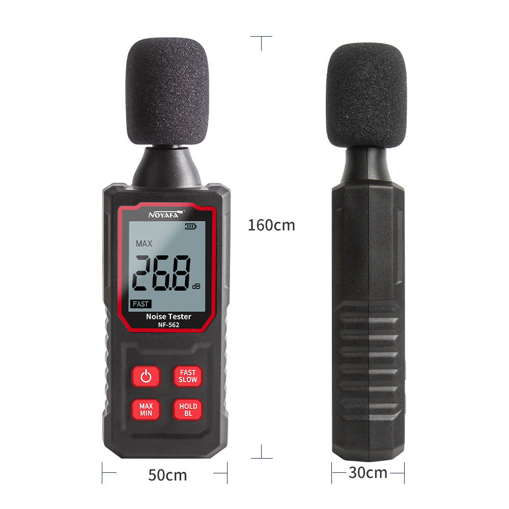 Noyafa NF-562 Dezibelmessgerät, digitaler Klangpegelmessgerät mit 30 bis 130 DBA