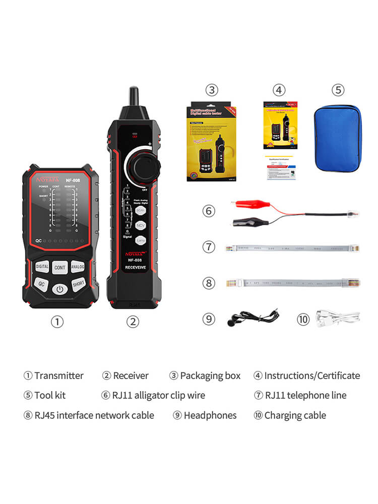 NOYAFA NF-808 Network Cable Tester Package