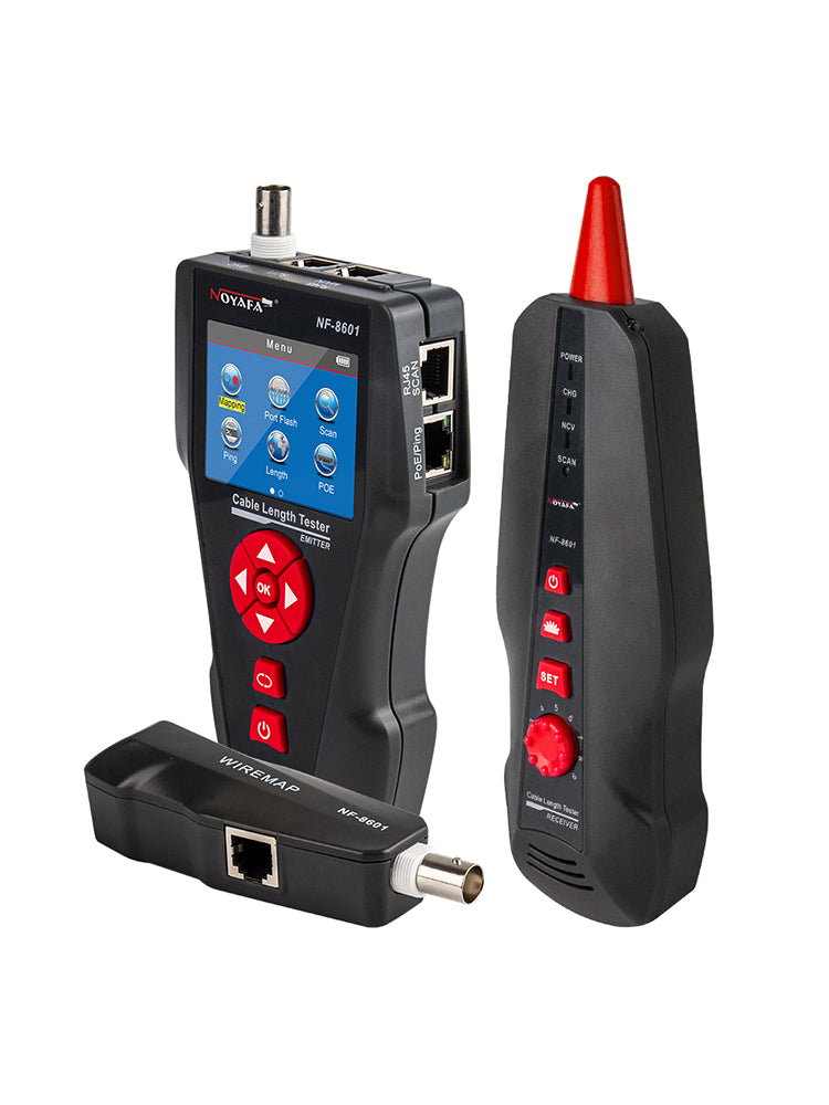 NOYAFA NF-8601 Cable Length Tester. Locate faults for RJ45/RJ11/BNC Cable with PING/POE function