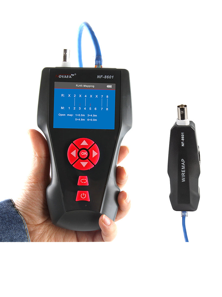 NOYAFA NF-8601 Cable Length Tester. Locate faults for RJ45/RJ11/BNC Cable with PING/POE function