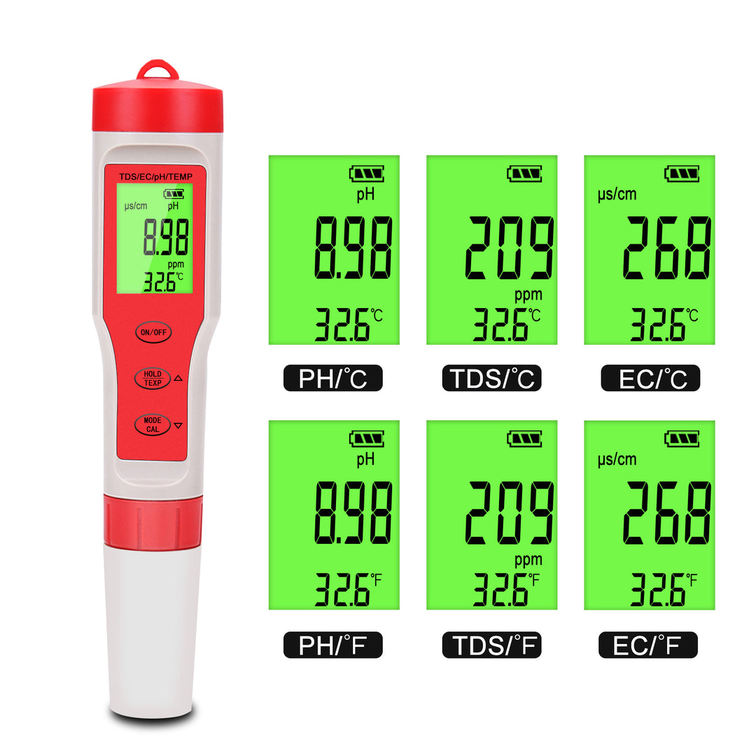 NOYAFA NF-EZ9908 4 en 1 Tester de agua del medidor de pH