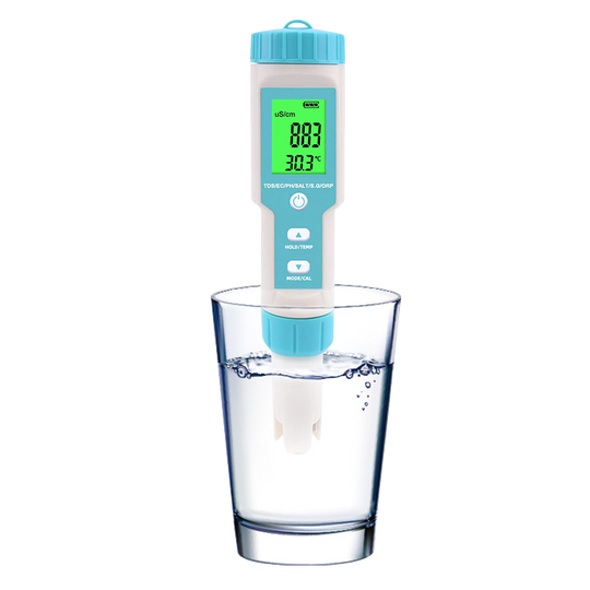 Noyafa nf-c600 digital 7 en 1 ph tds EC sal S. G. Medidor temperatorio Acidímetro PPM Conductividad eléctrica Salinidad Tester de calidad del agua