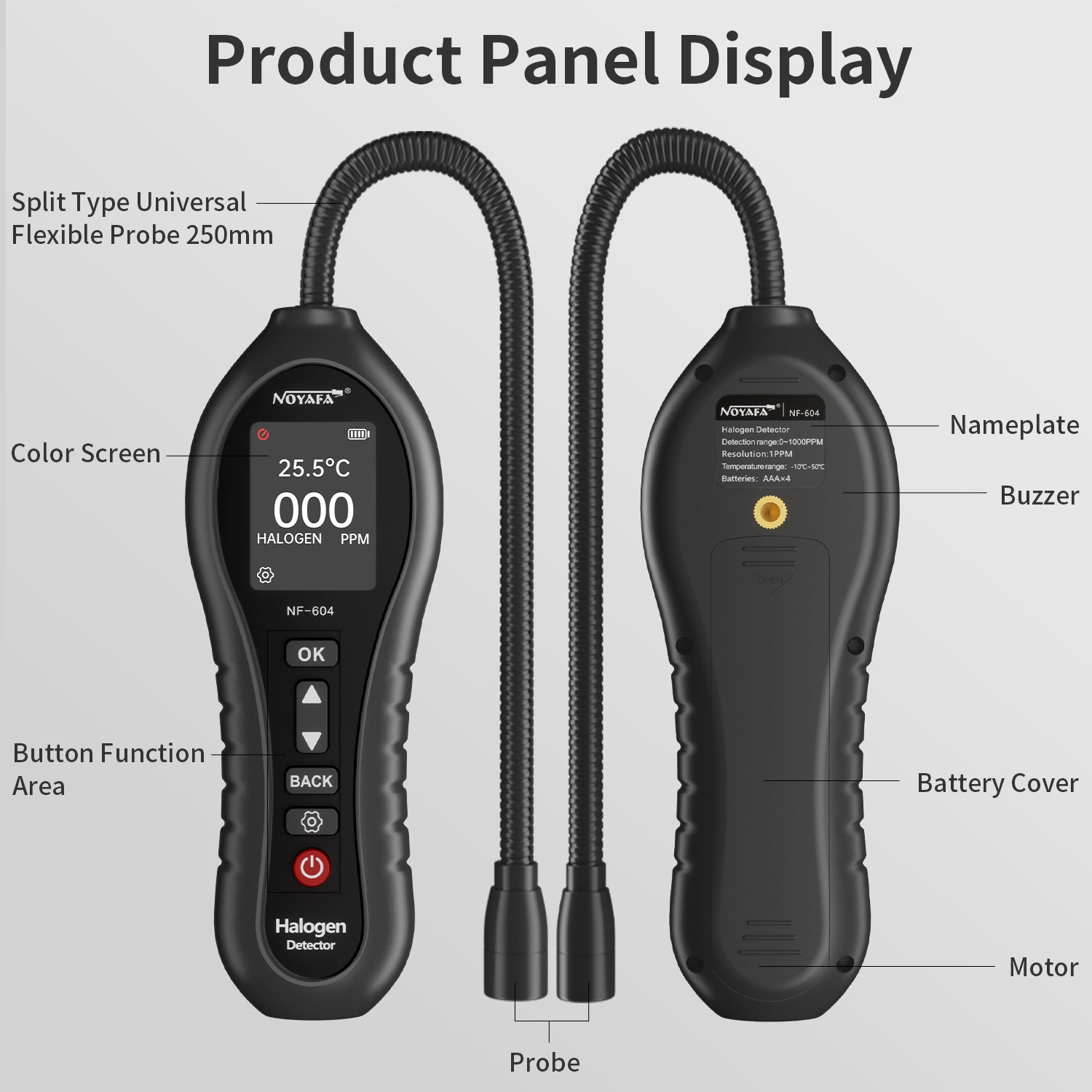 NOYAFA NF-604 Halogen Leak Detector for Regrigerants & Industrial