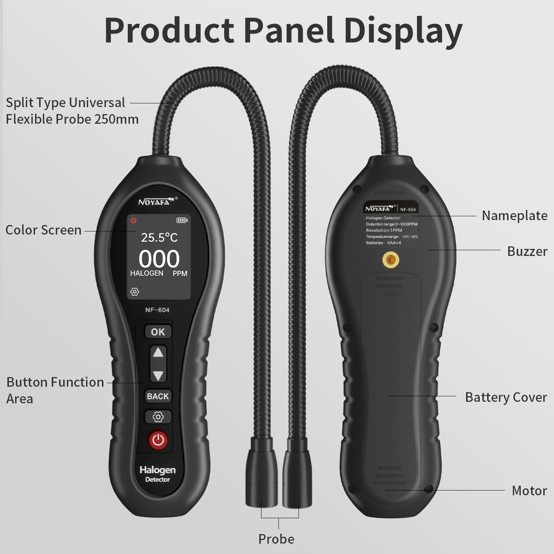 NOYAFA NF-604 Halogen Leak Detector for Air Conditioning Repair, Car Repair, Gas Pipelines, and Industrial Applications
