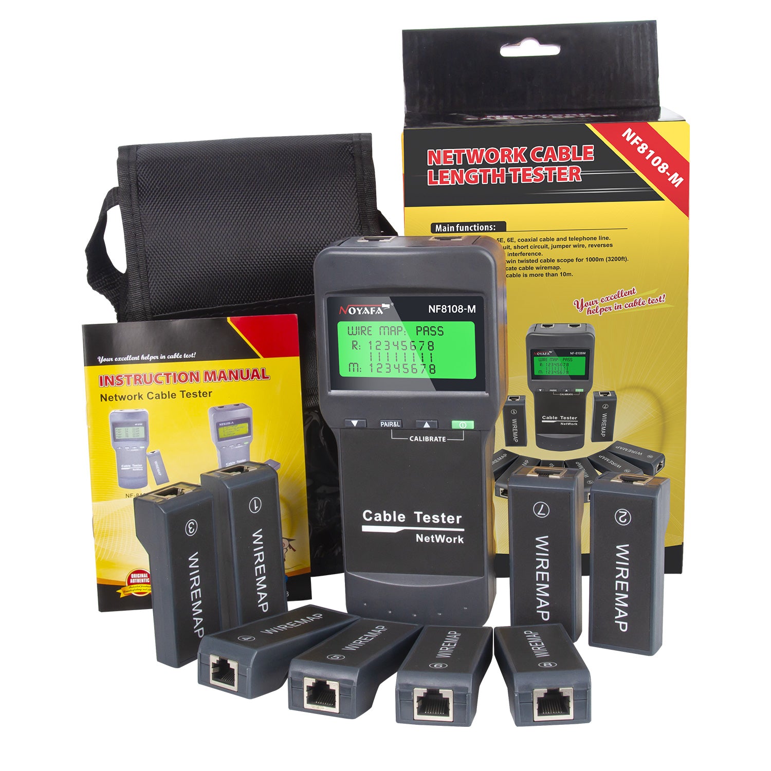 Factory Price NOYAFA NF-8108M Network Cable Tester for RJ45/Cat5