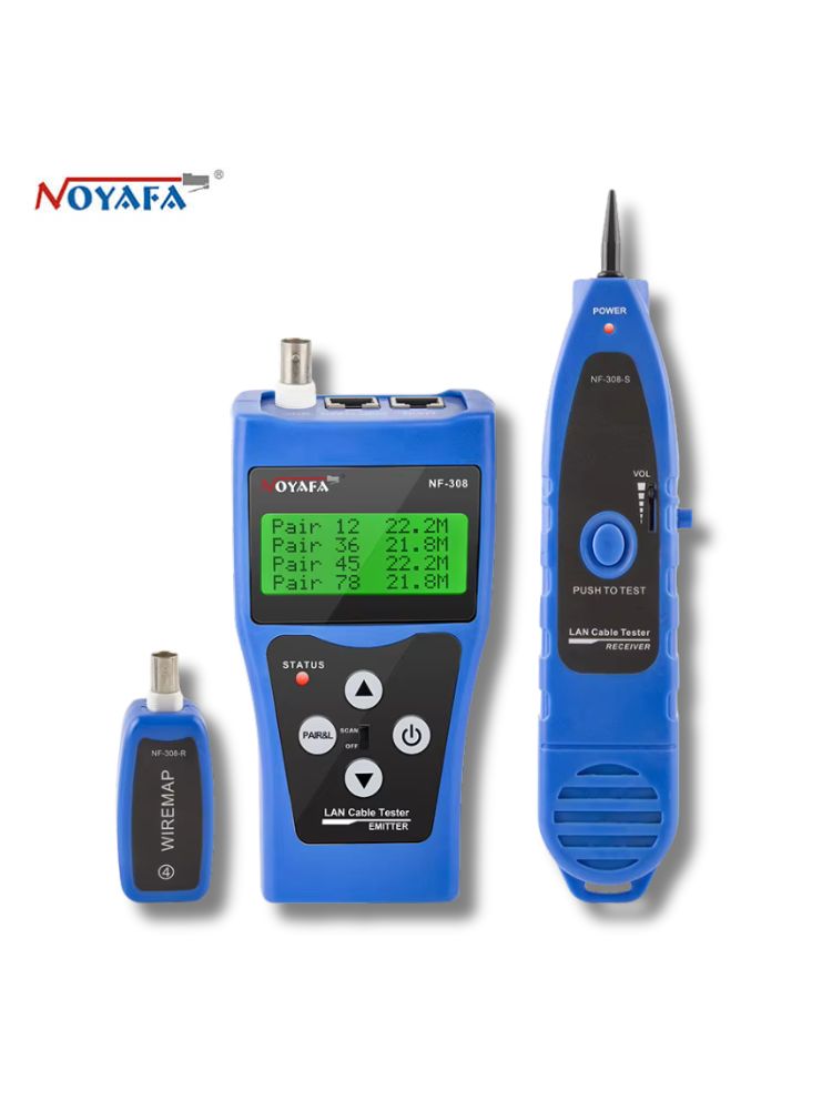 Noyafa NF-308S 와이어 오류 로케이터, 네트워크/전화선/동축 케이블 테스터