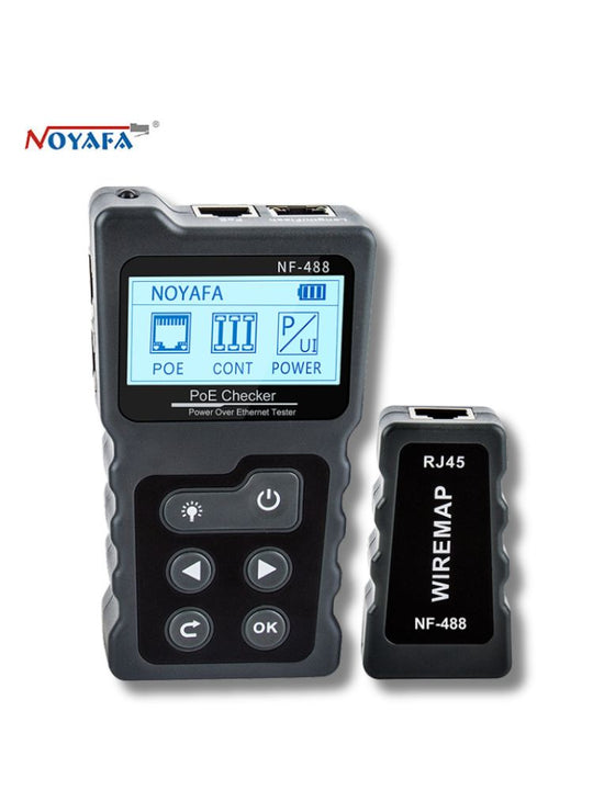 Noyafa NF-488 Power Over Ethernet (POE) контрольный тестер. Идентифицировать AT / AF Стандарт / напряжение / ток / мощность / непрерывность / петлю