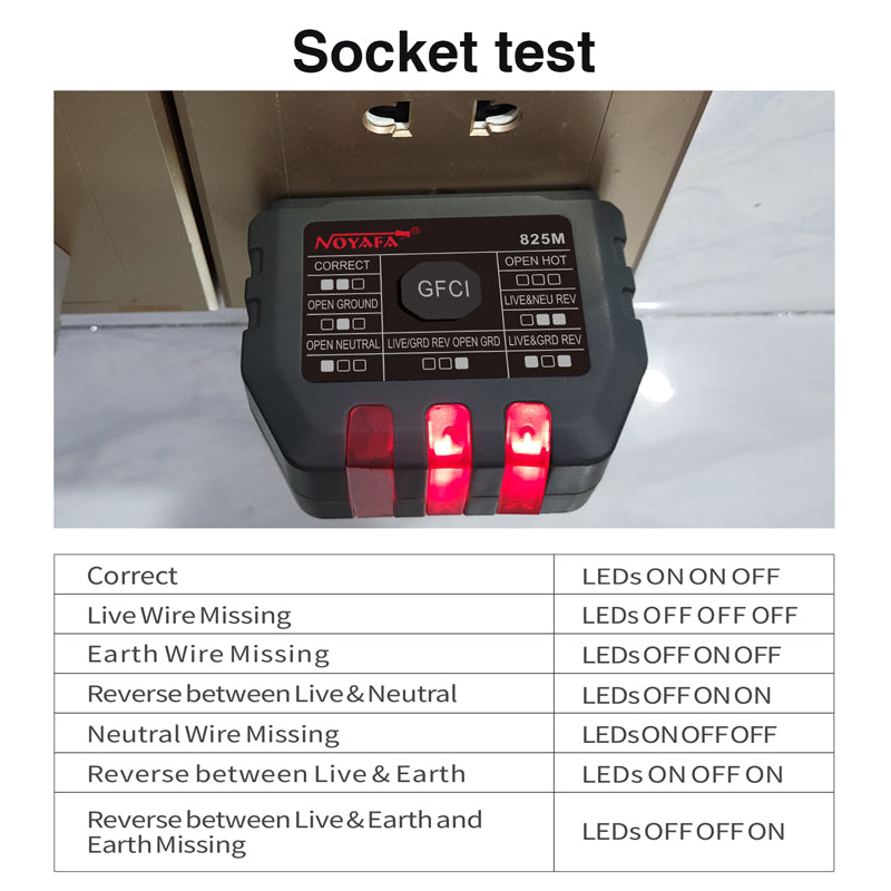 Noyafa NF-825TMR Advanced Cuxt Tracer Tracer & Breaker Finder с тестером GFCI Outlet