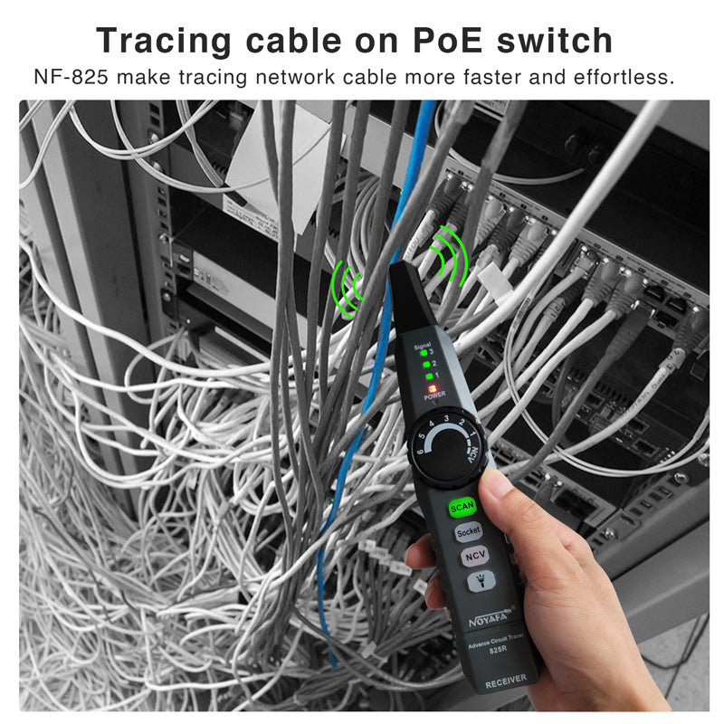 Noyafa NF-825TMR Advanced Cuxt Tracer Tracer & Breaker Finder с тестером GFCI Outlet