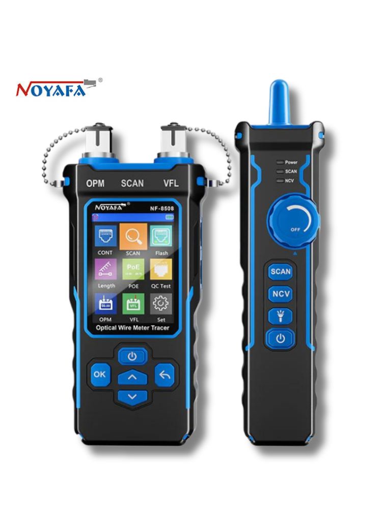 NOYAFA NF-8506 CAT5 / CAT5E / CAT6 / CAT6A Ethernet Cavo Tracer & Tester con test POE / Ping / Switch, scansione IP, flash della porta, test di lunghezza del cavo