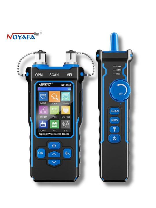 NOYAFA NF-8506 CAT5 / CAT5E / CAT6 / CAT6A Ethernet Cavo Tracer & Tester con test POE / Ping / Switch, scansione IP, flash della porta, test di lunghezza del cavo