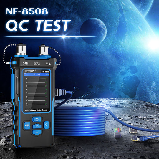 NOYAFA NF-8508 9-in-1 Multifunction Network Cable Tester with Wire Mapping, Tracing, OPM, VFL for Both Fiber Optic and Ethernet Network Maintenance and Troubleshooting