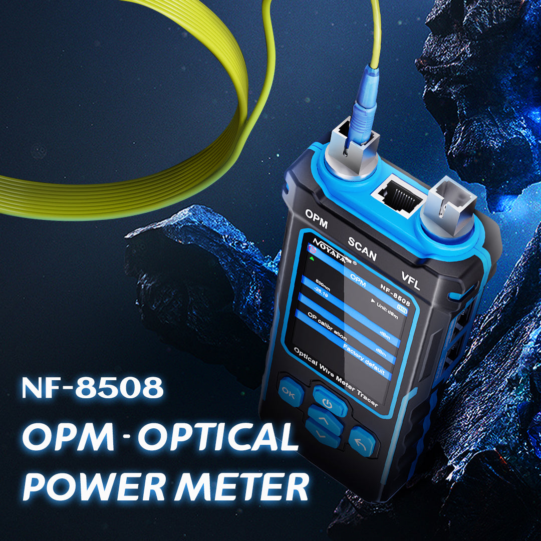 NOYAFA NF-8508 9-in-1 Multifunction Network Cable Tester with Wire Mapping, Tracing, OPM, VFL for Both Fiber Optic and Ethernet Network Maintenance and Troubleshooting