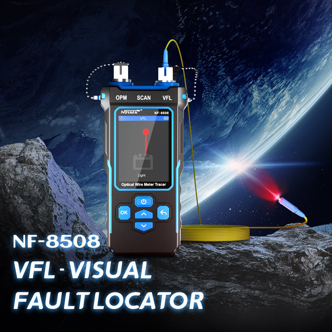 NOYAFA NF-8508 9-in-1 Multifunction Network Cable Tester with Wire Mapping, Tracing, OPM, VFL for Both Fiber Optic and Ethernet Network Maintenance and Troubleshooting
