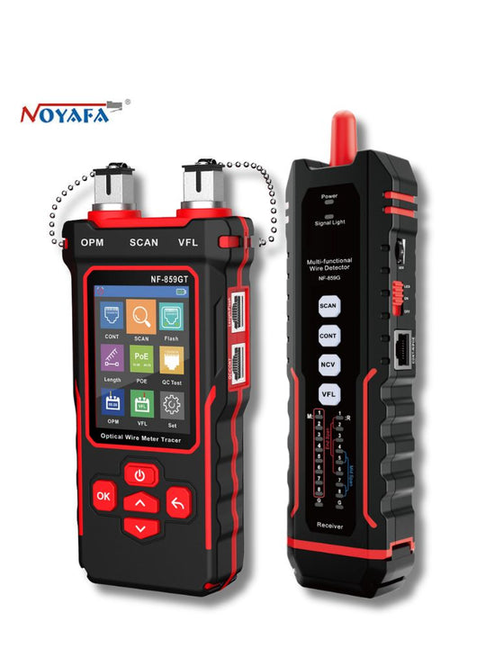 [New Arrival] NOYAFA NF-859GT Ethernet & Fiber Multi Cable Tester with a Unique Receiver Integrating a Variety of Functions of Alignment Test, VFL, PoE
