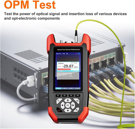 Noyafa NF-981 OTDR Fiber Tester con localizador de fallas visuales y medidor de potencia óptica