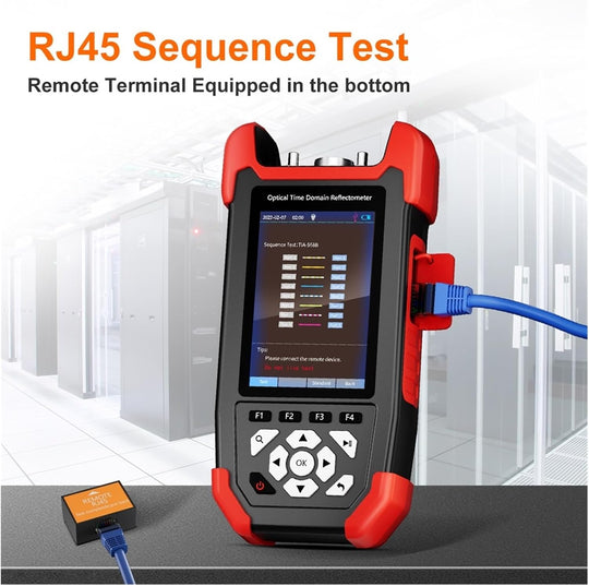 Noyafa NF-981 OTDR Fiber Tester con localizador de fallas visuales y medidor de potencia óptica