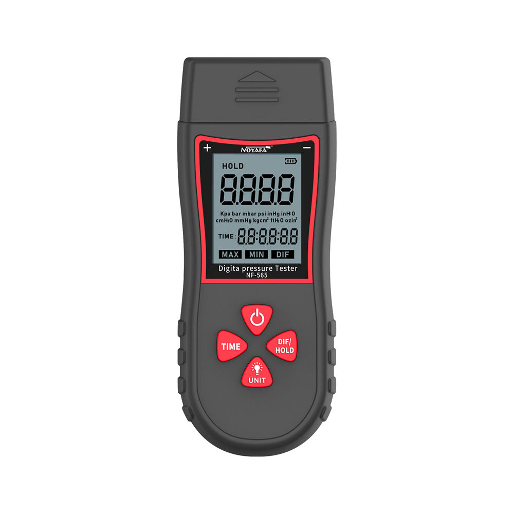 Noyafa NF-565 Digitales Manometer HLK-Luftdruckdifferenzdifferenzdifferenzmessel mit 11 Einheiten Hintergrundbeleuchtung