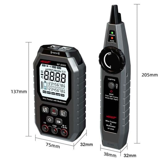 Noyafa NF-8509 2 in 1 Drahtverfolger und Multimeter für elektromechanische Tests und Netzwerkverkabelung