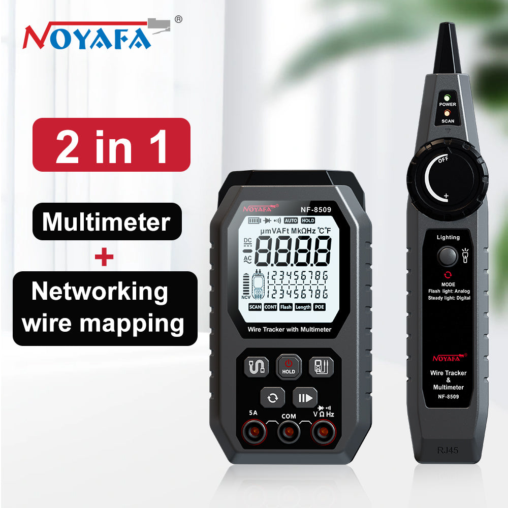 Noyafa NF-8509 2 in 1 Drahtverfolger und Multimeter für elektromechanische Tests und Netzwerkverkabelung
